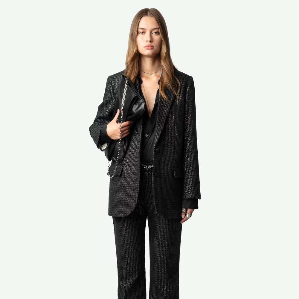 WHOLE SIUT! Zadig & Voltaire Black Suit: Blazer and Pants